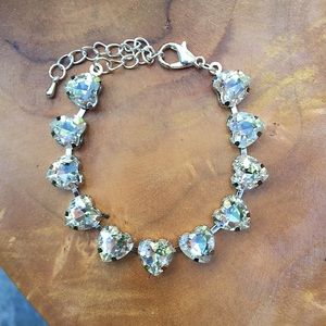 Classic Crystal Heart Tennis Bracelet